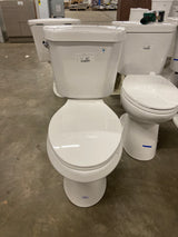 10 in. Rough-In 2-piece 1.28 GPF Single Flush Elongated Toilet in White, Seat Included