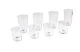 Simple 21 oz. Clear Acrylic Drinkware Set (Set of 8)