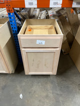 21 in. W x 24 in. D x 34.5 in. H Assembled Base Kitchen Cabinet in Unfinished with Recessed Panel