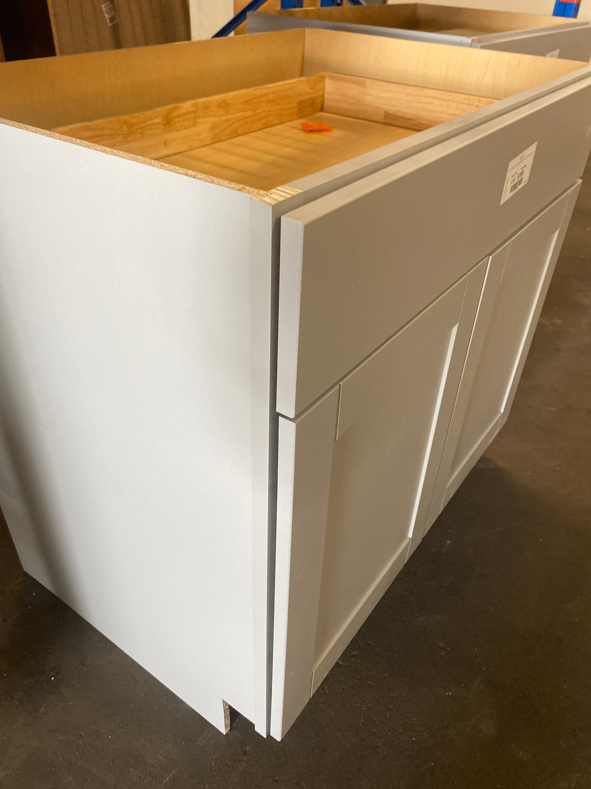 Shaker 36 in. W x 24 in. D x 34.5 in. H Assembled Base Kitchen Cabinet in Dove Gray with Ball-Bearing Drawer Glides