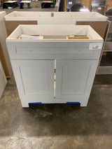 Everdean 31 in. W x 19 in. D x 34 in. H Single Sink Bath Vanity in Pearl Gray with White Cultured Marble Top