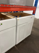 Westfield Feather White Shaker Stock Sink Base Kitchen Cabinet (30 in. W x 23.75 in. D x 35 in. H)