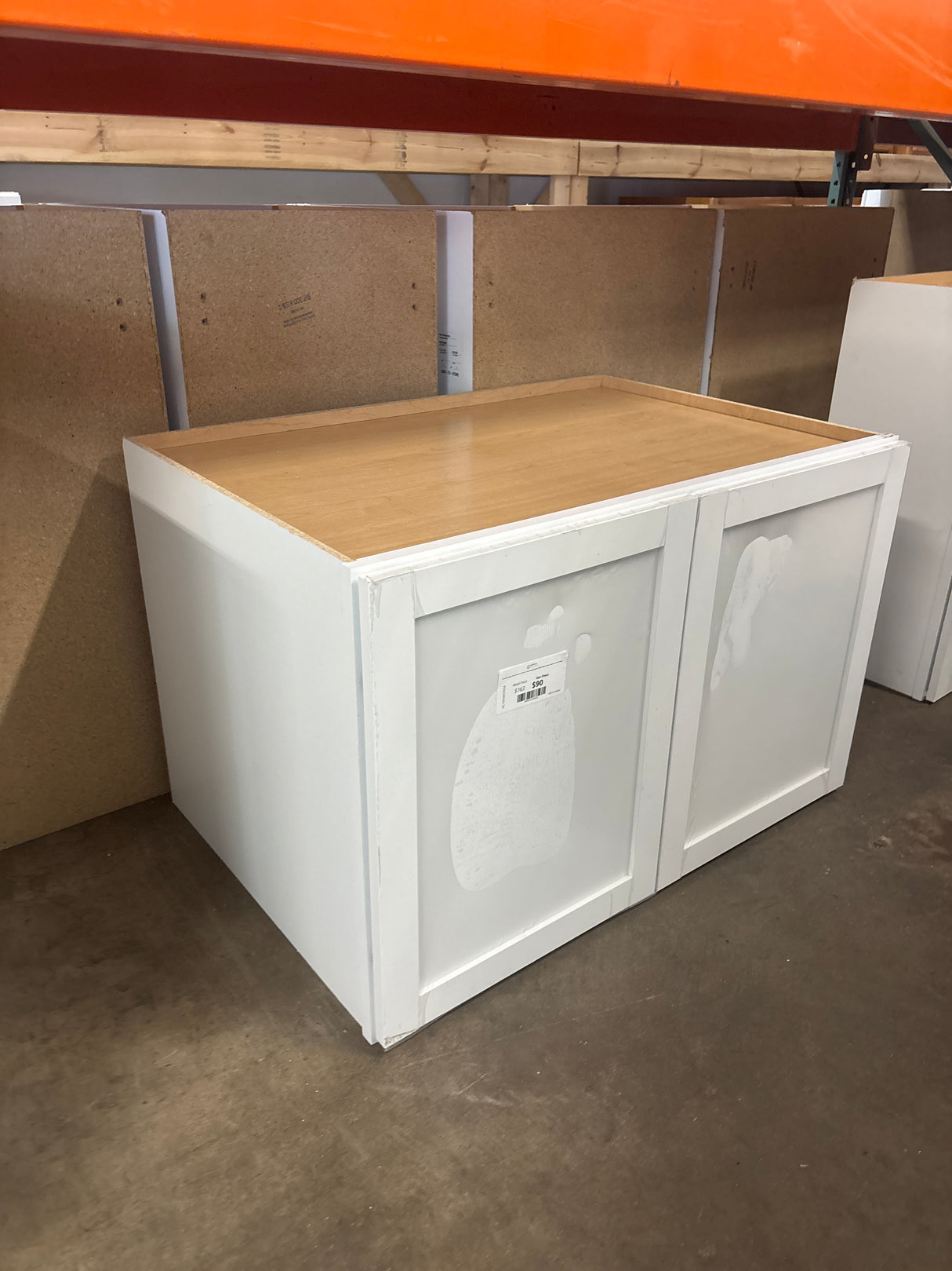 Courtland 36 in. W x 24 in. D x 23.5 in. H Assembled Shaker Wall Bridge Kitchen Cabinet in Polar White