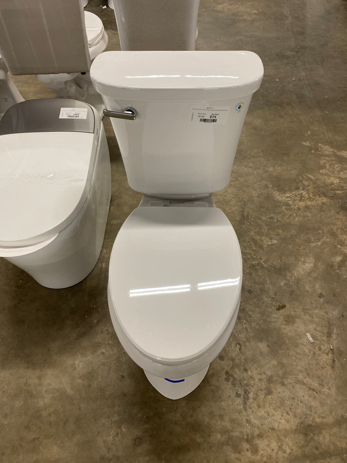 Power Flush 2-Piece 1.28 Gallons Per Flush GPF Single Flush Elongated Toilet in White with Slow-Close Seat Included