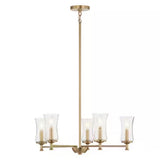 Taresa 5-Light Chandelier with Clear Glass in Champagne Bronze