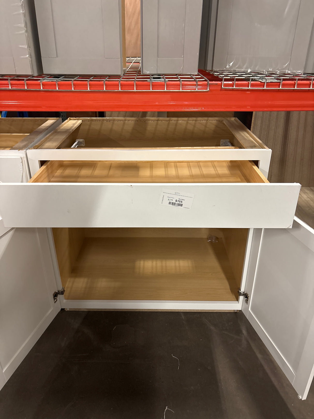 Westfield Feather White Shaker Stock Assembled Base Kitchen Cabinet (36 in. W x 23.75 in. D x 35 in. H)