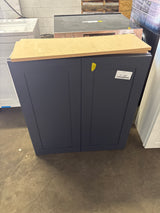 Newport 33 in. W x 12 in. D x 36 in. H Assembled Plywood Wall Kitchen Cabinet in Mythic Blue with Soft Close