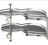 Swing Right Blind Corner Cabinet Pull Out for 36 in. Cabinet 2-Tier Swing Tray Soft Close Cloud Blind Organizer