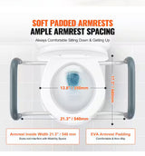 Raised Toilet Seat 10 in. x 24 in. Elevated Toilet Seat in white 300 lbs. Weight Capacity for Standard Round Toilet