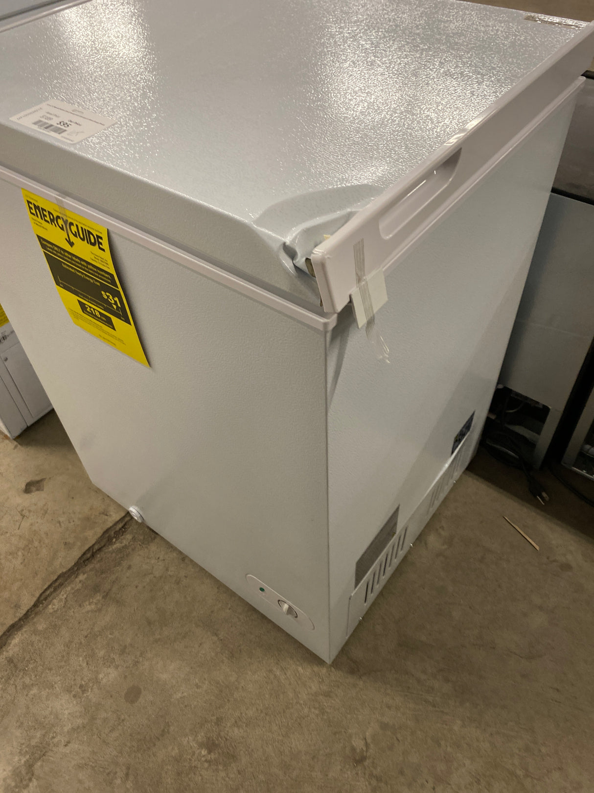 5.0 cu. ft. Manual Defrost Chest Freezer with LED Light in White Garage Ready