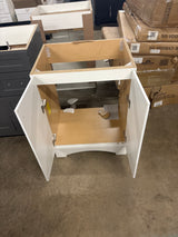 Everdean 25 in. W x 19 in. D x 34 in. H Single Sink Freestanding Bath Vanity in White with White Cultured Marble Top