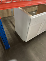 Westfield Feather White Assembled Sink Base Kitchen Cabinet (36 in. W x 23.75 in. D x 35 in. H)