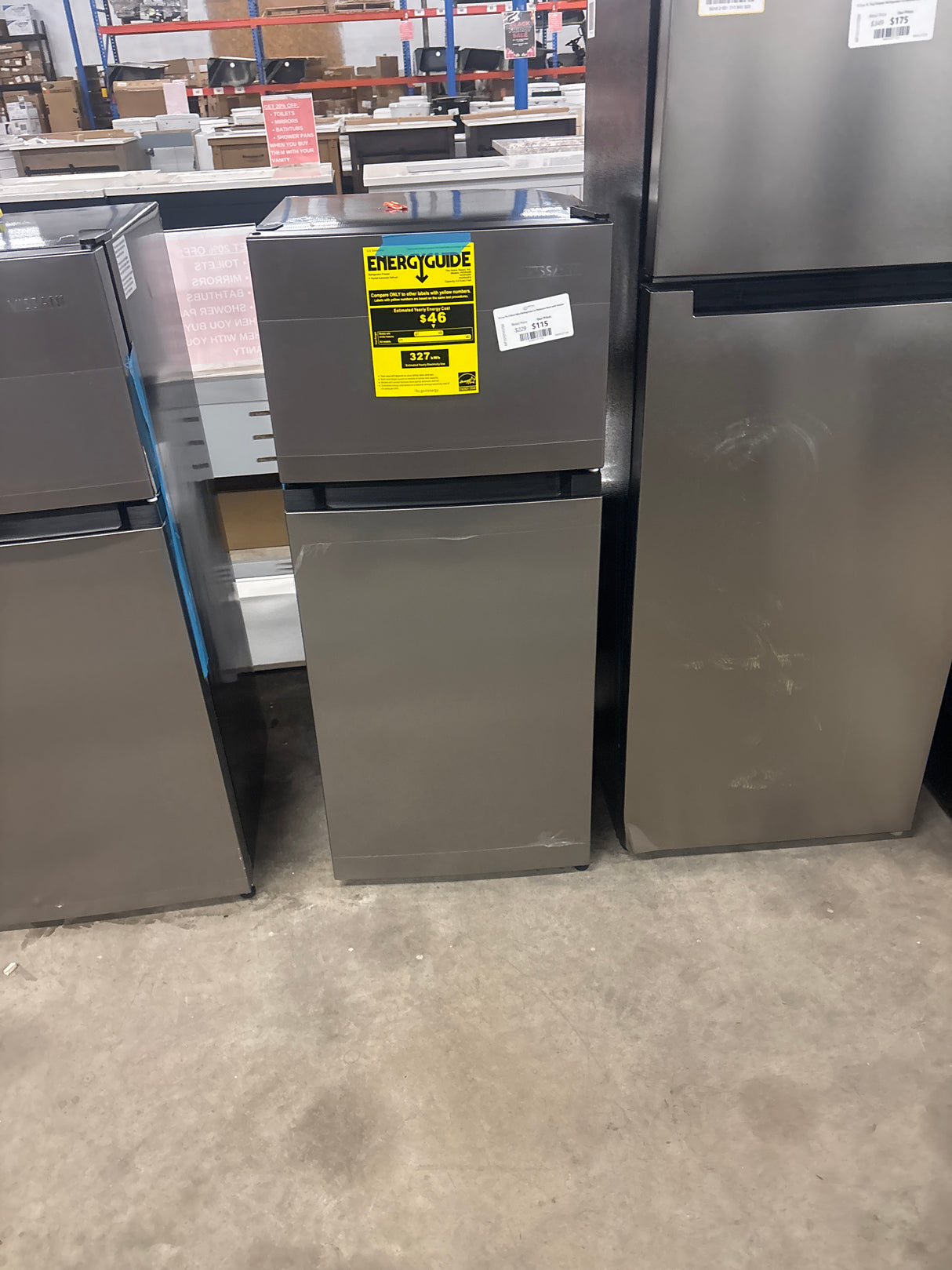 4.5 cu. ft. 2-Door Mini Refrigerator in Platinum Steel with Freezer