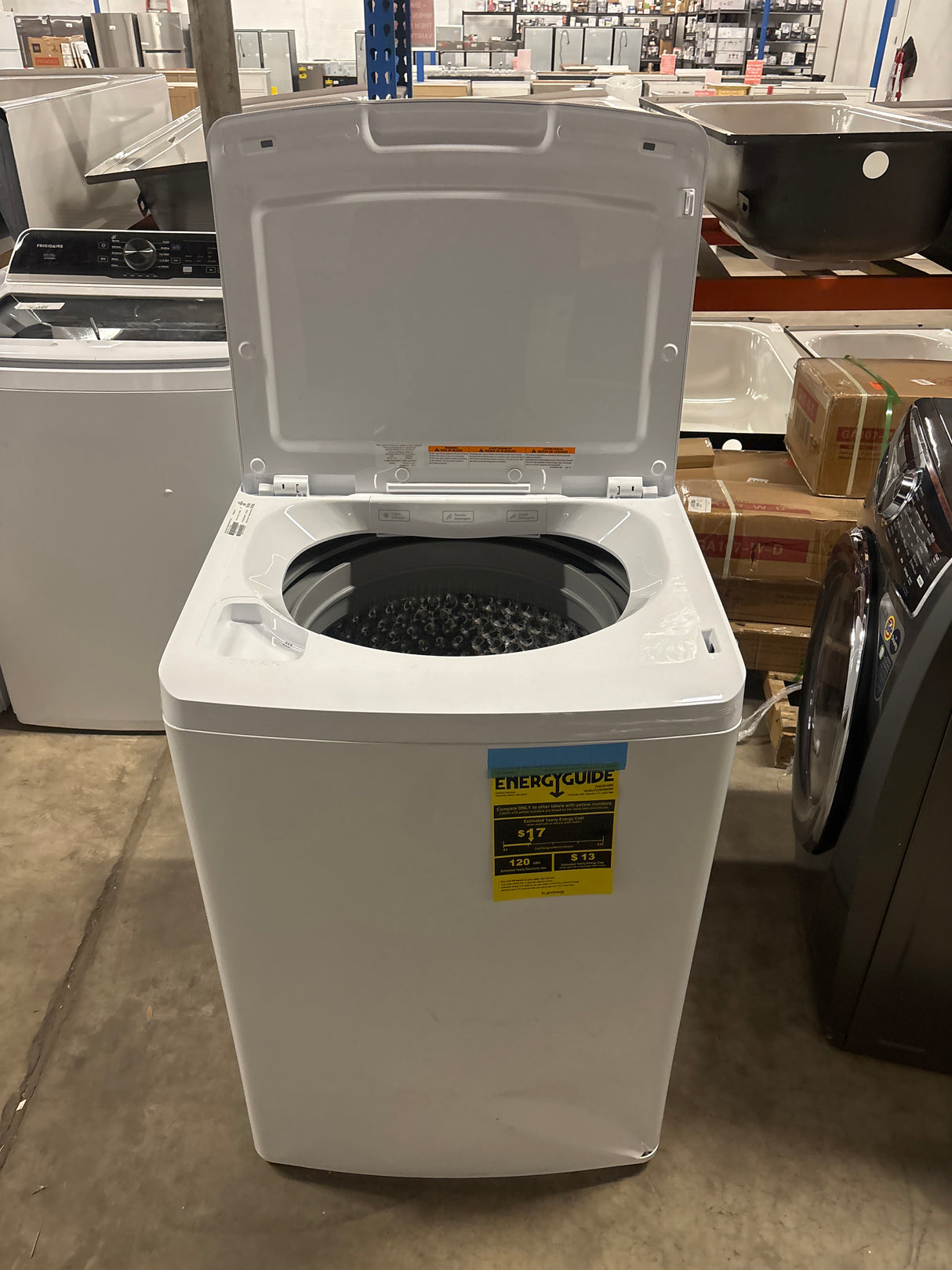 4.1 Cu. Ft. Top Load Washer in White with 8 wash cycles