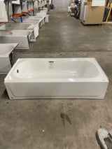 Aloha 60 in. x 30 in. Soaking Bathtub with Left Drain in White