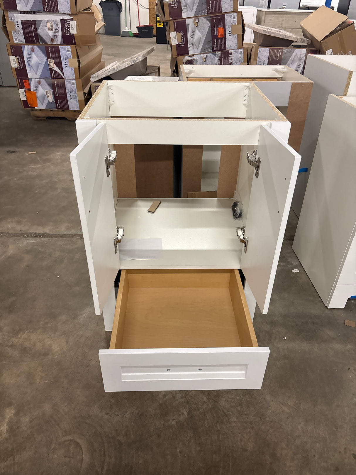 Ridge 24 in. W x 21.6 in. D x 34 in. H Bath Vanity Cabinet without Top in White