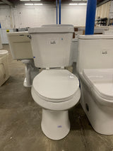 10 in. Rough-In 2-piece 1.28 GPF Single Flush Elongated Toilet in White, Seat Included