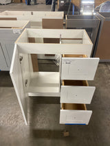 Bannister 31 in. W x 19 in. D x 35 in. H Single Sink Freestanding Bath Vanity in White without Top