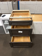 24 in. W x 24 in. D x 34.5 in. H Assembled Plywood Drawer Base Kitchen Cabinet in Manganite with Soft Close