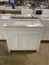 Ridge 36 in. W x 22 in. D x 34 in. H Bath Vanity Cabinet with Top in White