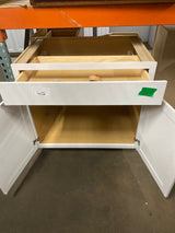 Westfield Feather White Shaker Stock Assembled Base Kitchen Cabinet (36 in. W x 23.75 in. D x 35 in. H)