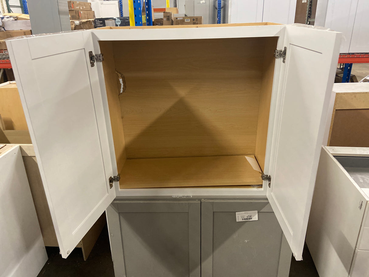 Westfield Feather White Assembled Wall Kitchen Cabinet (30 in. W x 12 in. D x 30 in. H)
