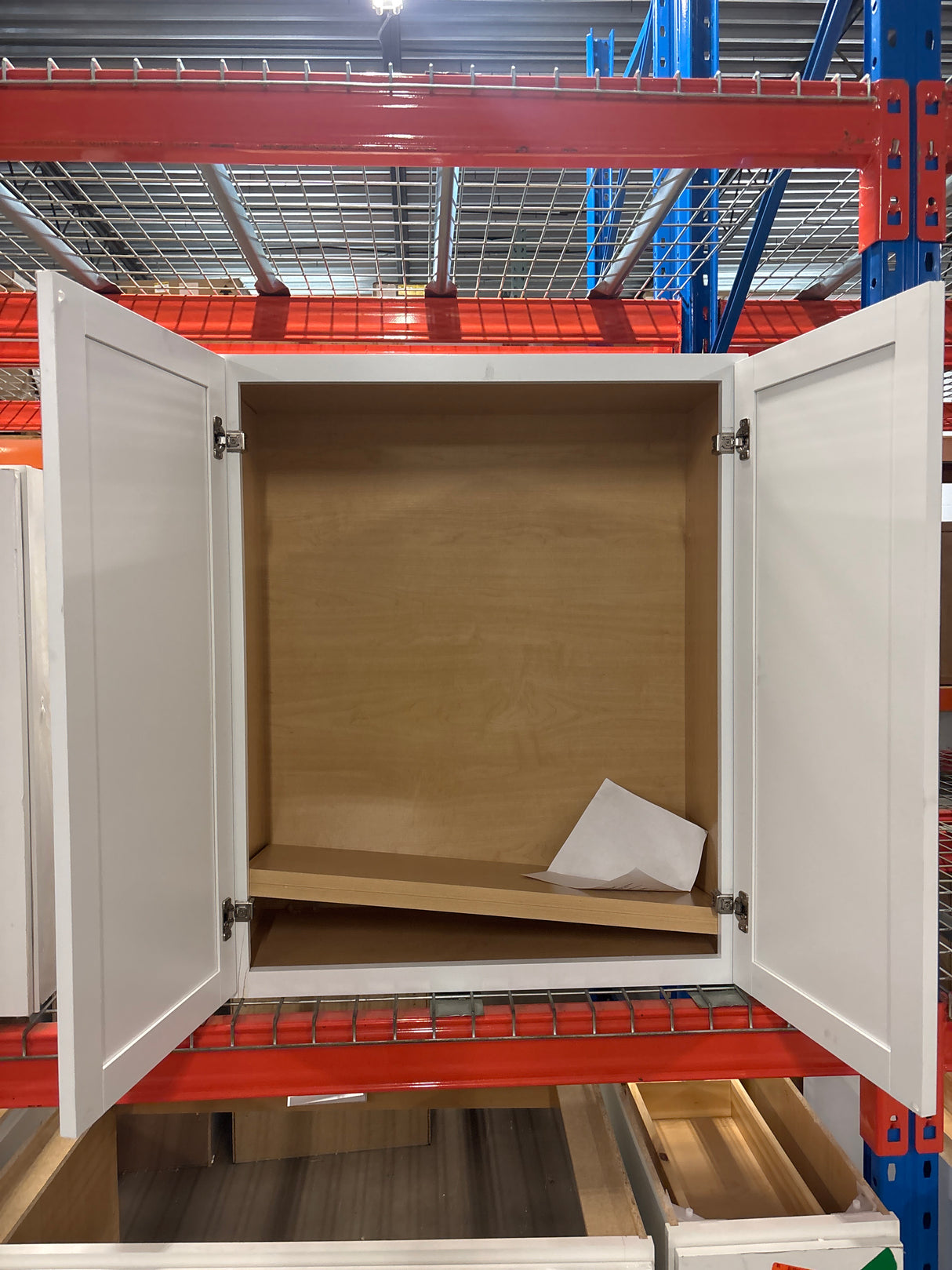 Courtland Polar White Finish Laminate Shaker Stock Assembled Wall Kitchen Cabinet 30 in. x 36 in. x 12 in.