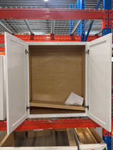 Courtland Polar White Finish Laminate Shaker Stock Assembled Wall Kitchen Cabinet 30 in. x 36 in. x 12 in.