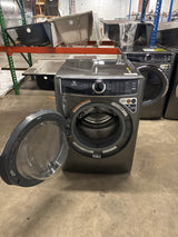 8 cu. ft. vented Front Load Stackable Electric Dryer in Titanium with LuxCare Dry and Perfect Steam