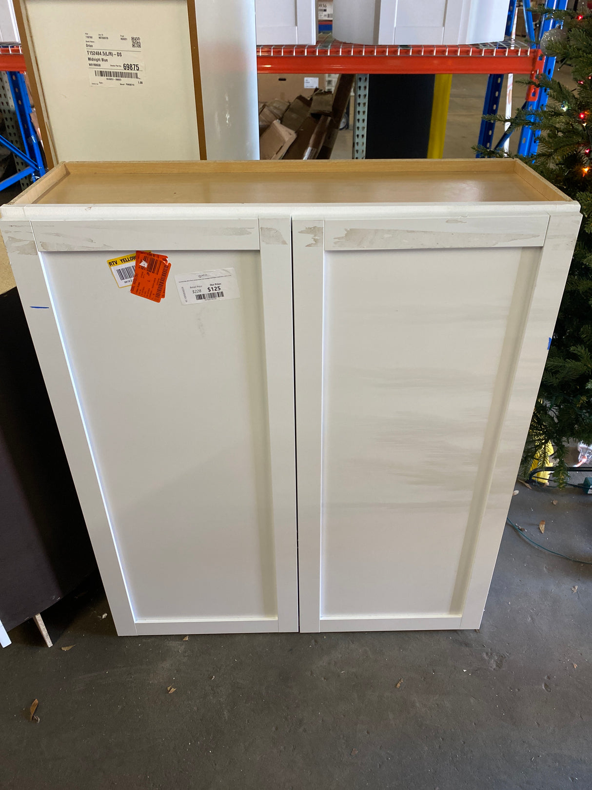 Courtland Polar White Finish Laminate Shaker Stock Assembled Wall Kitchen Cabinet 36 in. x 42 in. x 12 in.