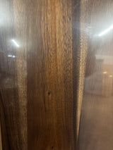 8 ft. L x 25 in. D Finished Saman Solid Wood Butcher Block Countertop in with Live Edge