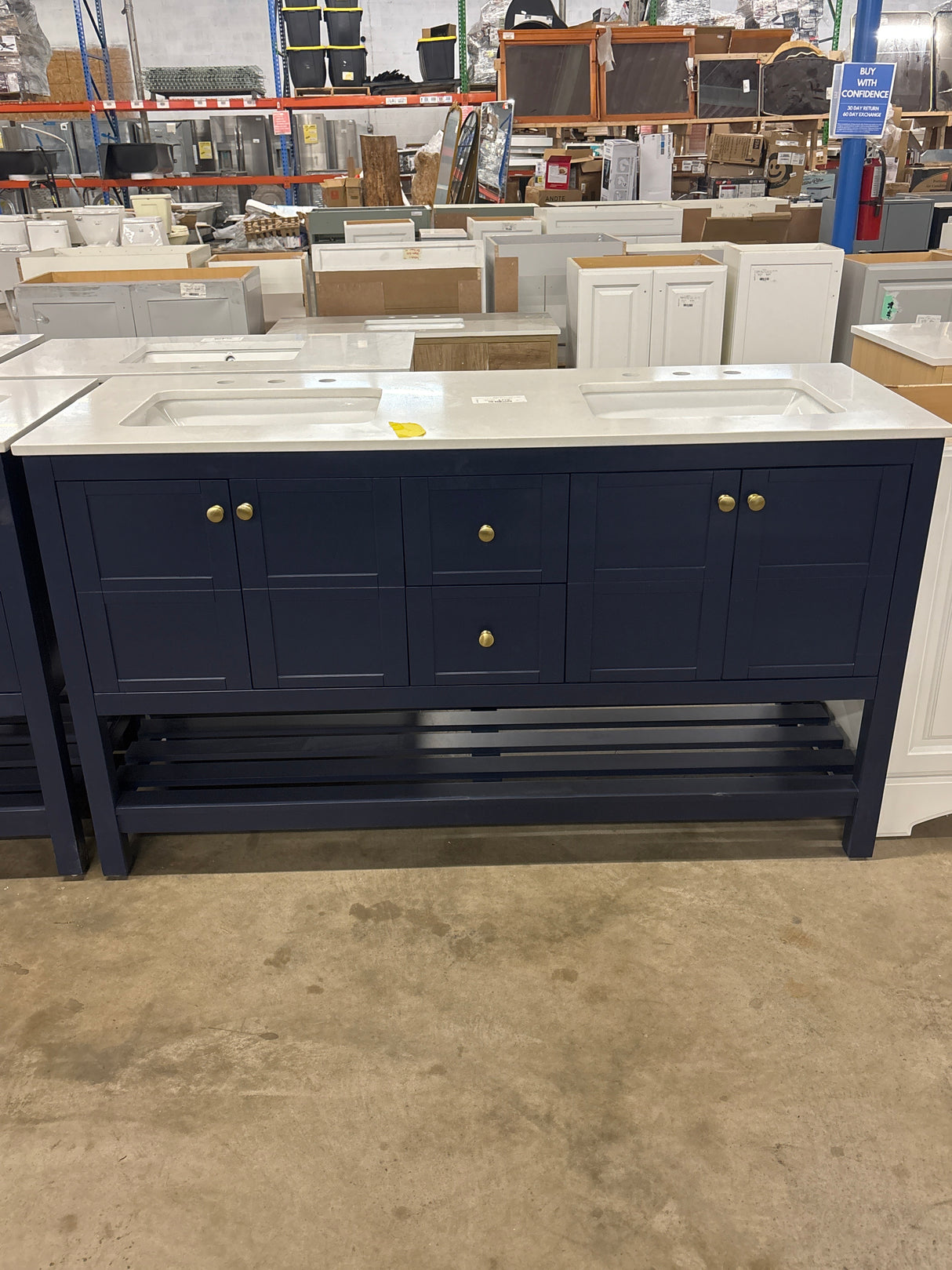 Newport Legacy Vanity 60"x22"x34" in Blue