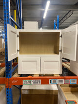 Avondale Shaker Alpine White Ready to Assemble Plywood 30 in x 18 in Wall Bridge Cabinet (30 in W x 18 in H x 12 in D)