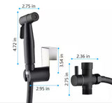 Bidet Sprayer Bidet Attachment with Lever Control in Matte Black