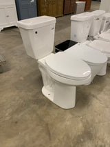 High S-Trap 2-Piece 1.28 GPF Elongated Chair Height Floor Mounted Toilet in White (Seat Included)