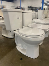 Wall-Hung Round Toilet Bowl Only in. White, Seat Included