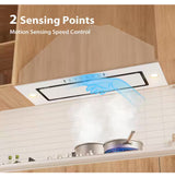 28 in. 900 CFM Convertible Insert Range Hood in Stainless Steel and White Glass with LED Lights