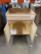 30 in. W x 24 in. D x 34.5 in. H Assembled Sink Base Kitchen Cabinet in Unfinished with Recessed Panel
