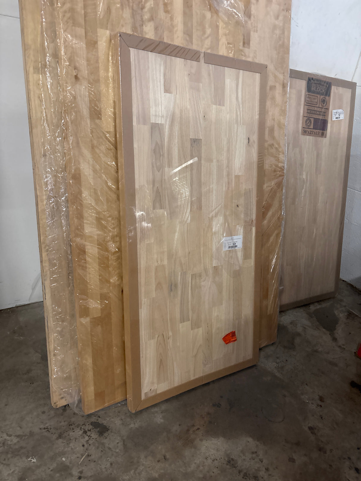 4 ft. L x 25 in. D Unfinished Hevea Solid Wood Butcher Block Countertop With Square Edge