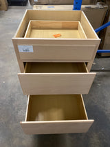 24 in. W x 24 in. D x 34.5 in. H Assembled Drawer Base Kitchen Cabinet in Unfinished with Recessed Panel