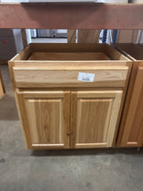 Hampton 30 in. W x 24 in. D x 34.5 in. H Assembled Base Kitchen Cabinet in Natural Hickory