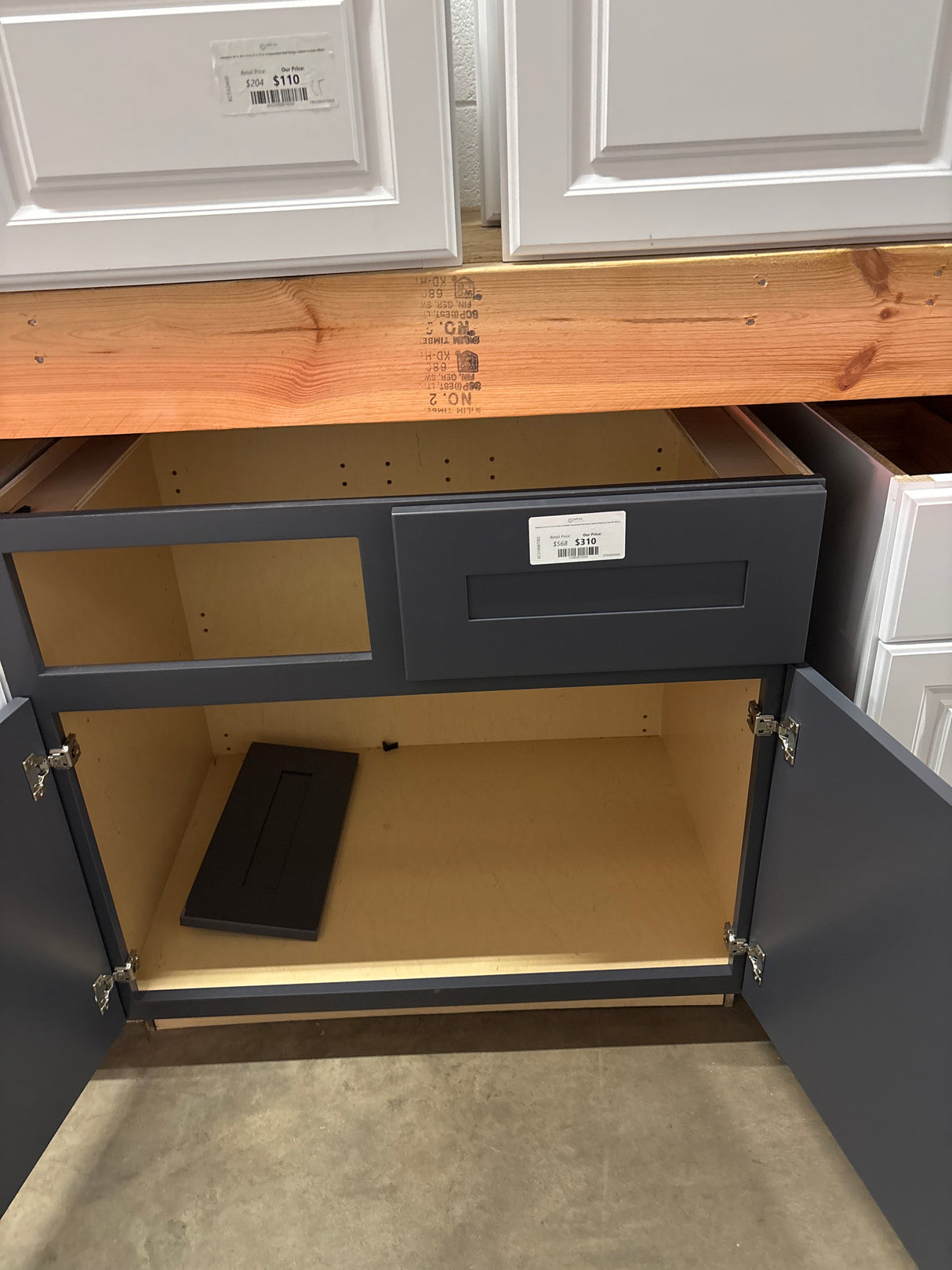 Newport 24 in. W x 12 in. D x 36 in. H Assembled Plywood Blind Wall Kitchen Cabinet in Deep Onyx with Soft Close LH