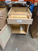 Recessed Panel 24 in. W x 24 in. D x 34.5 in. H Assembled Base Kitchen Cabinet in Unfinished