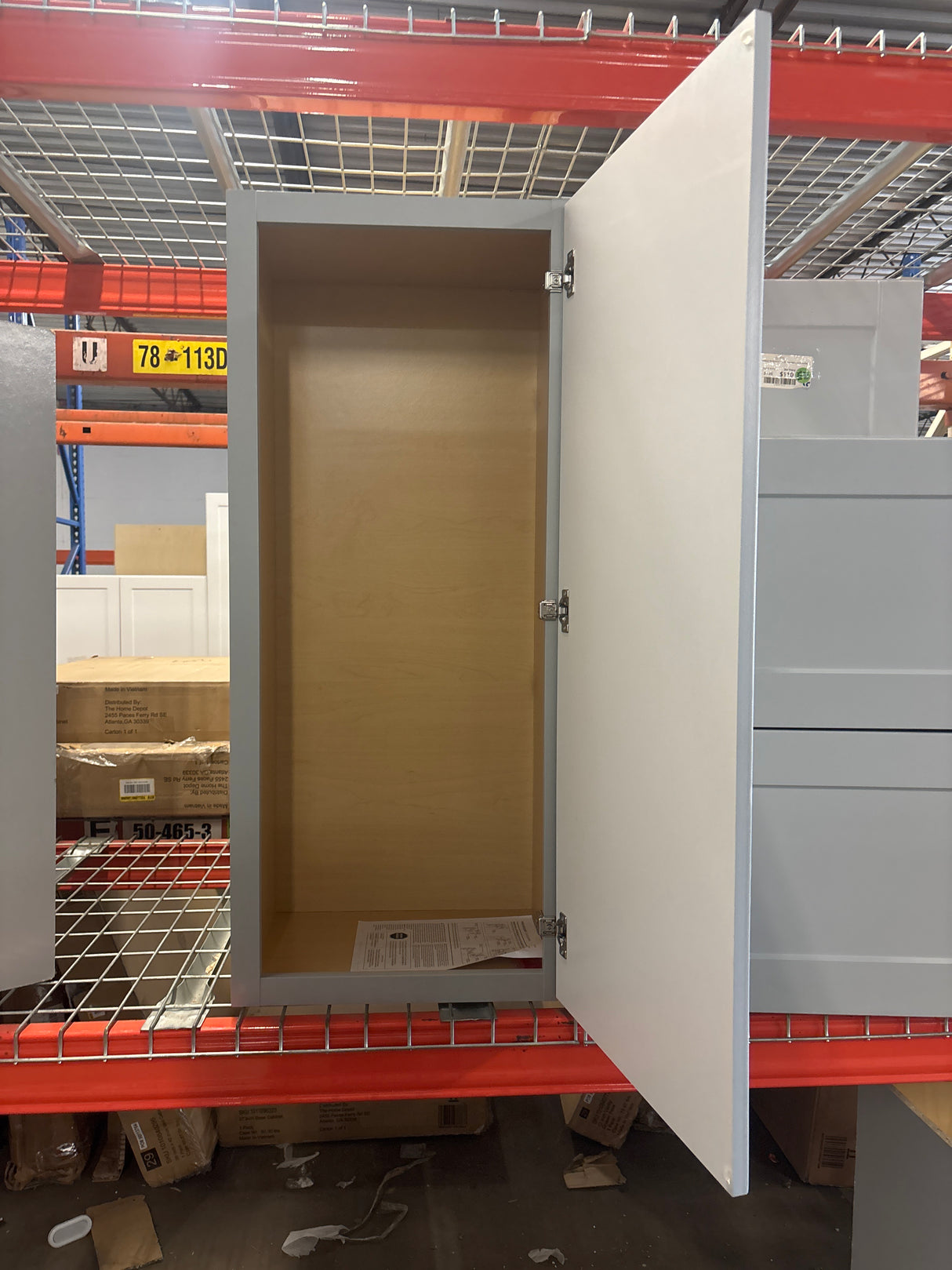 Shaker Assembled 18x42x12 in. Wall Kitchen Cabinet in Dove Gray