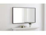 Timeless Home 24 in. W x 40 in. H x Contemporary Metal Framed Rectangle Black Mirror