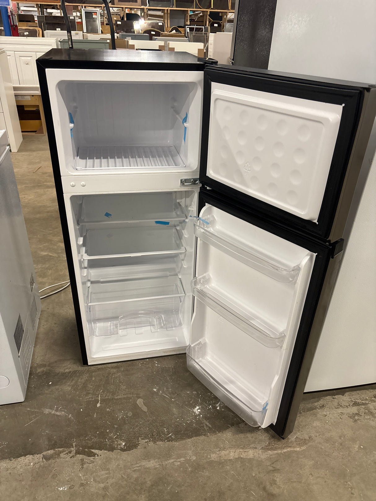 4.5 cu. ft. 2-Door Mini Refrigerator in Platinum Steel with Freezer