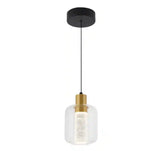 Essence Globe 6.5-Watt 1 Light Black and Gold Modern Integrated Mini Pendant Light Fixture for Kitchen Island