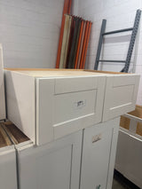 Arlington Vesper White Plywood Shaker Stock Assembled Wall Bridge Kitchen Cabinet Soft Close 36 in W x 24 in D x 12 in H