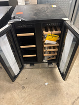 24 in. Dual Zone 18-Wine Bottles and 88-Cans Beverage and Wine Cooler in Stainless Steel with Adjustable Feet, Frostless