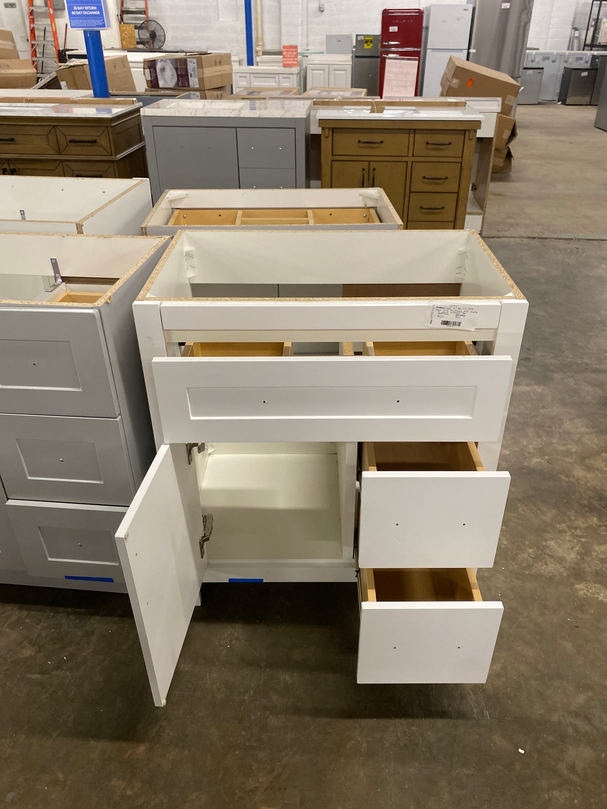 Clady 31 in. W x 19 in. D x 35 in. H Single Sink Freestanding Bath Vanity in White with No Top